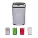 Produktbild Home&Decorations Sensor Mülleimer Stahl Automatik Abfalleimer Push Kücheneimer 48 Litre (48 Liter, Grau)