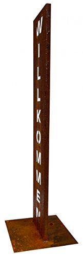 Rostschild Rostständer 70cm Willkommen (1) Rostsäule, Edelrost, Deko - 2