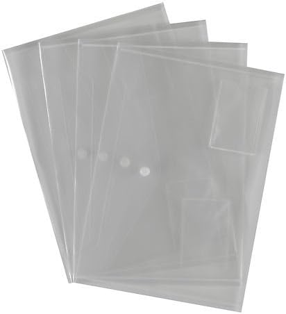 LogitBrand A4 Popper Wallets Clear Colour Pack 5
