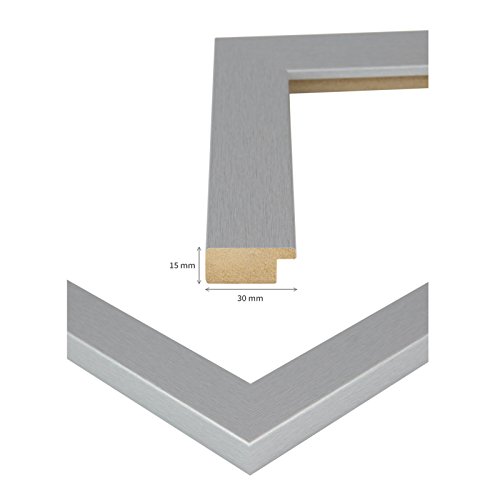 Bilderrahmen MONZA in SILBER in 70 X 100 - 2
