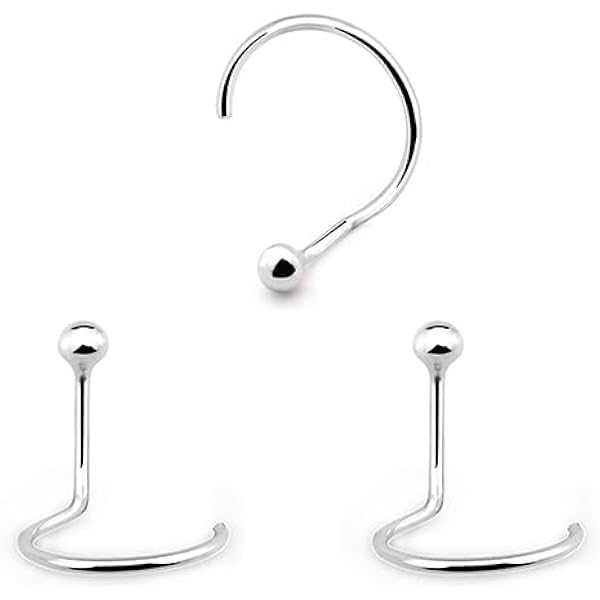 15 Bijoux Piercing Nez En Acier Inoxydable 20G - Forme L Avec Boule