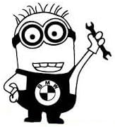 BMW Minion car vinyl sticker 1 2 3 4 5 6 7 series funny uk