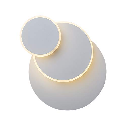 Moderna Creativo Applique a LED, eclissi 3 in 1 solida protezione lampada da parete, 350° girevole applique bianco, 15W 3000K Bianco caldo per interno scale soggiorno camera letto