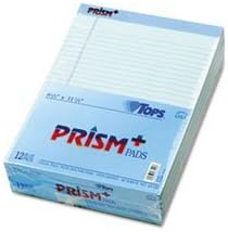 - Prism Plus Colored Pads, Legal Rule, Letter, Blue, 50-Sheet Pads, 12/Pack by MOT5