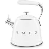 SMEG CKLW2001WH 50&rsquo;s Style Retro Beyaz Islıklı Kettle &Ccedil;aydanlık 2.3 L (İthalat&ccedil;ı Garantili)