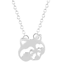 Selia minimalistische Origami Pandabär Waschbär Halskette Bär Bear Kette Gold Schmuck Damen Modeschmuck handgemacht Geschenk