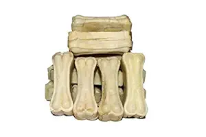 Furry Bone Rawhide Dog Bone for Small Puppies 3 inch - Pack of 35 1.5 kg chew Treat for Dental excersise