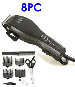PRITECH New Mens Professional Hair Trimmer Kit Hair Cutting Set Trimmer Shaver 8 Piece Kit