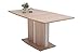 Produktbild Esstisch May, Tischplatte Dekor Sonoma Eiche; Bootsform, Säulengestell mit Wechseldekorplatte,ausziehbar mit Synchronauszug 160-200x90x76 cm