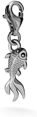 GIORRE New Goldfish, Charms 211 ¤ Fine Sterling Silver 925 ¤ SILVER : Black Rhodium Plating