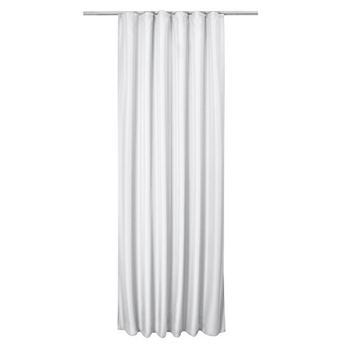 Beautissu® Blickdichter Kräuselband-Vorhang Amelie – 140×245 cm Weiß – Dekorative Gardine Universalband Fenster-Schal - 5