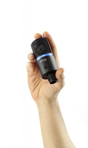 IK Multimedia iRig Mic Studio Microfono a condensatore con diaframma largo per Android, iPhone, iPad, Mac e PC, Nero