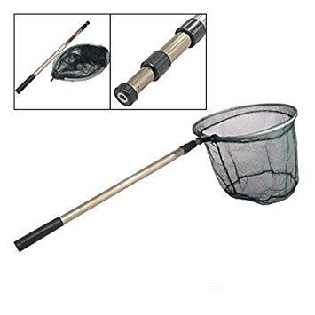 SODIAL(R) Red de Pesca Plegable Mango Telescopico