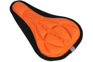MGIA Tech Bike Seat Cover Extra Soft 3D Silicone Gel Bike Seat Cover with Anti-slip & Dust Resistant Cover-Orange