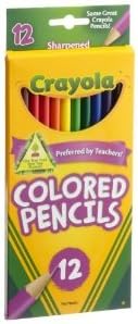 Toy Game Awesome Crayola Long Barrel Colored Woodcase Pencils, 3.3 mm, Assorted Colors, 12/Set (68-4012) Kid Child Play