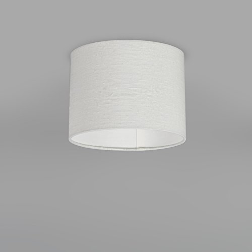 QAZQA Modern Polyester Lampenschirm 20/20/15 Zylinder weiß , Rund gerade Schirm Pendelleuchte, Schirm Stehleuchte, - 3