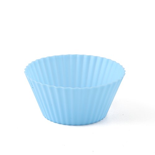 Premium Silikon Muffinförmchen von Insonder – 24 Cupcake Brownie Muffin Förmchen Set in 6 Farben – Silikonbackformen für Groß und Klein – Ideal für Geburtstage – Kein Papier Form – Muffinsform ins Blau, Grün, Gelb, Orange, Rot, Lila – Kuchen - 5