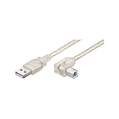 Wentronic Câble USB 3.0 Fiche A / Fiche B coudée 0,5m Transparent (Import Allemagne)