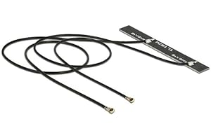 DELOCK WLAN Doppelantenne 2 x MHF IV / HSC MXHP32 kompatibler Stecker 802.11 ac/a/h/b/g/n 5 dBi 250 mm PCB intern Klebemontage