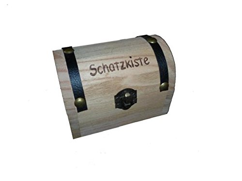 Schatzkiste mit Aufdruck, leer