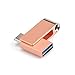 Produktbild Kottca USB Flash Drive 3.0 USB C OTG Pendrive 64 32GB for Samsung Galaxy S9 Plus Note 9 for Xiaomi Redmi5 Memory Stick Pen Drive (16, Rotgold)