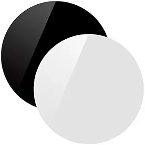 2 Packs 12 x 12 Inch Acrylic White & Black Reflective Display Table Riser for Professional Product Photography, KINJOEK 30x30CM Background Boards for Product Table Top Photography Shooting