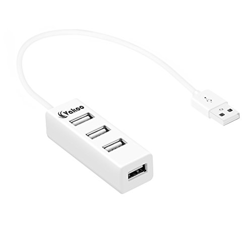 Vakoo USB Hub [2.0, 4-Port] High Speed Datenhub kompatiblen Geräten ,Weiss