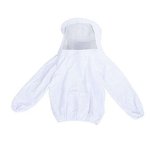 Imkerjacke Schutzkleidung mit Bienenhut und Schleier aus Polyesterfasern (weiß) - 2