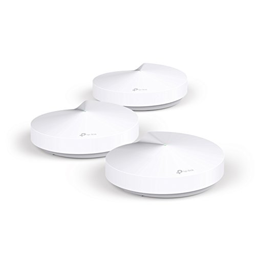 TP-Link Deco M5 Whole Home Mesh Wi-Fi System, Antivirus Security Protection, Parental Controls, Upto 4,500 sq ft Coverage, Works with IFTTT, Router and Wi-Fi Extender Replacement - Pack of 3