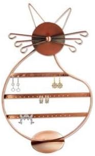 Cat Shape Copper Color Wire Earring Holder / Earring Tree / Earring Oraganizer / Earring Stand / Earring Display by Blingmate
