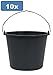 Produktbild 10x Mörteleimer Putzeimer Baueimer 12L sehr stabil- mit Henkel und Skalierung