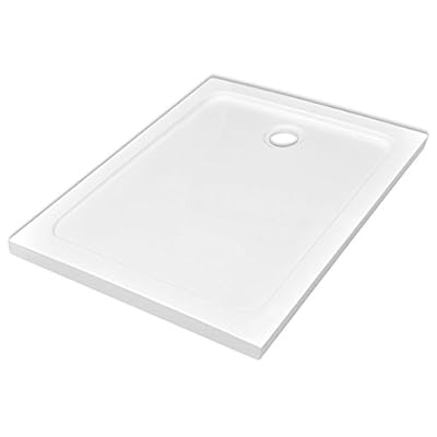 vidaXL Receveur de douche ABS rectangulaire blanc 80 x 110cm Receveur de douche à poser