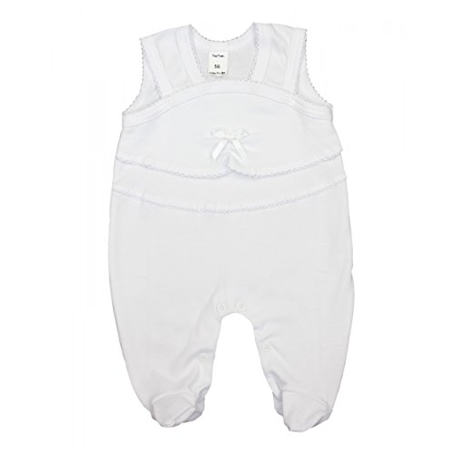 Taufkleidung 3-tlg. Set Baby Strampler Jäckchen Mütze Taufanzug Jungen Taufstrampler Mädchen - 7