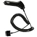 Produktbild Rydges SpeedPower® Schnellladegerät High-Quality KFZ-Handy-Autoladeadapter - Ladekabel 2A / 2000 mAh Ladegerät 12V bis 24V Spiral-Kabel Länge 50cm - 100cm - ausgezogen - für Apple iPhone 4 4S - Highlight - zusätzlicher USB Port -