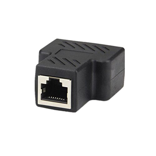 Bescita 1 bis 2 LAN Ethernet Netzwerk RJ45 Splitter Extender Stecker Adapter Connector - 2