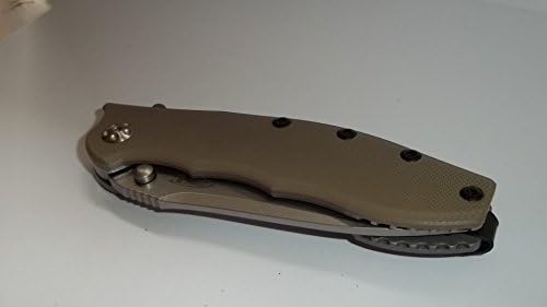 Pocket Knife Stainless Steel Blade Elmax "kesiwo (K68) with Ball Bearing Handle Brown