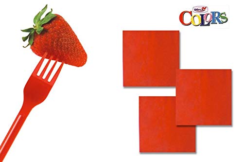 Dopla 50 servilletas 33 x 33 Rojo 2 Capas - Linea Euro