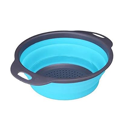 Meihet Panier de vidange pliant, outil de panier de lavage de cuisine de fruits ronds