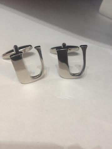 Letter U Silver Cuff links With Gift Box