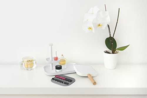 Umbra 023550-660 Vana Kosmetikaufbewahrung mit Spiegel, normal mit 10 fach Vergrößerung, weiß - 3