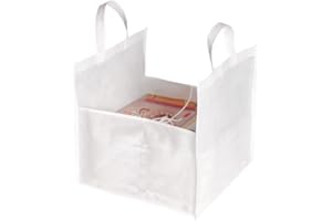 ONE SHOP DI BRACALENTE PIERO Sac shopper à pizza à domicile à emporter capacité 6 pizzas cordon de fermeture poignées courtes coutures renforcées restauration alimentaire personnalisables en sérigraphie, Blanc, Sac pour places