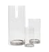 Produktbild Glas-Säulen Set 6tlg. - Dekosäule Kerzenhalter Teelichthalter Dekoration Beleuchtung Holz Glasfackel Kerzenständer Windlicht