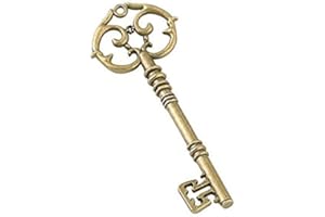 HoitoDeals 1Pcs Antique Gold Large Santa Keys Steampunk Skeleton Christmas Xmas Charms Novelty Item