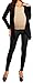 Happy Mama Women's Maternity Waterfall Cardigan Shrug Jacket Blazer UK10-18 320p (Black, UK 18, 3XL)