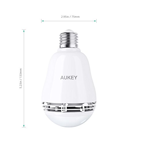 AUKEY Bluetooth Lautsprecher und LED Glühbirne mit Fernbedienung, 12W, dimmbare RGB Lampe für entspannten Musikgenuß, Memory-Funktion, 650LM, E27 Fassung Weiß (LT-BS1) - 8