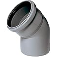Soil Pipe 30 Degree Bend 110 mm Inlet - Push Fit - Grey - Waste