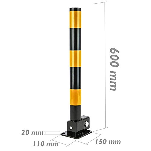 Preisvergleich Produktbild PrimeMatik - Stahl Poller faltbar mit Schloss 57x600mm
