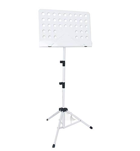 Preisvergleich Produktbild CZZ Notenständer Klappbar Höhenverstellbar 60-140Cm Tragbarer Kleiner Orchestermusikständer, Spektrumstisch,Weiß,Regal