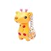 Produktbild WODEJIAYUAN Neuheit-nette Giraffe LED KeyChain Schlüsselring-Fackel mit Licht u. Stichhaltigem Ton KeyChain Schlüsselring, der für Beutel hängt (Orange)