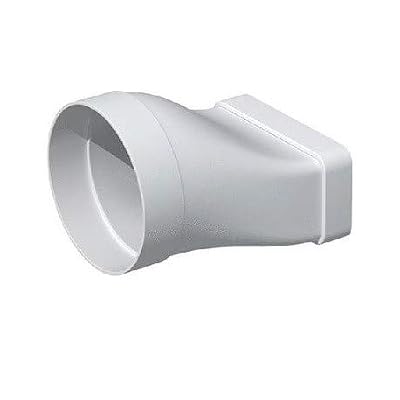 Unelvent manchon plat pvc rigide - rectangulaire 55 x 220 mm vers rond 125 mm